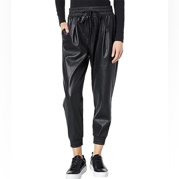 n:PHILANTHROPY | Lunas Joggers Black Vegan Leather NEW XS L $248 retail - Picture 4 of 5